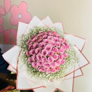 50 Stem Pink With Gym