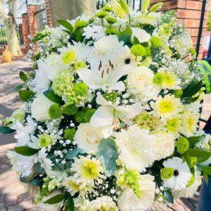 Green and White Wreath